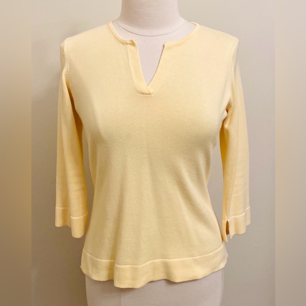 Gap Vintage Yellow M Preppy Coastal Casual Soft Girl New England Style Knit Top